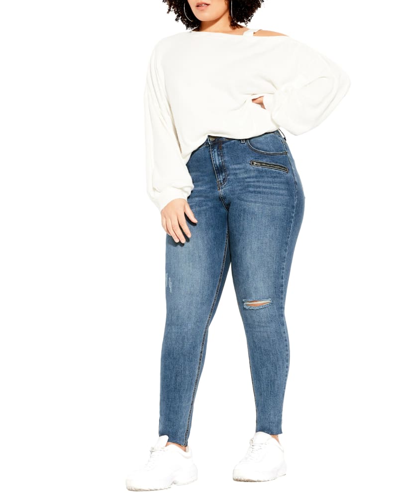 Plus size model wearing Harley Detailed Skinny Jean by CCX | Dia&Co | dia_product_style_image_id:191053